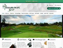 Tablet Screenshot of highlandpacificgolf.com